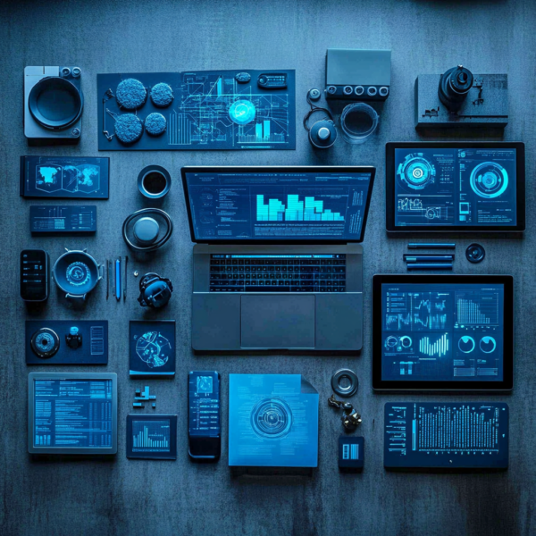 Itinai.com ai development knolling flat lay high tech busines 04352d65 c7a1 4176 820a a70cfc3b302f 1
