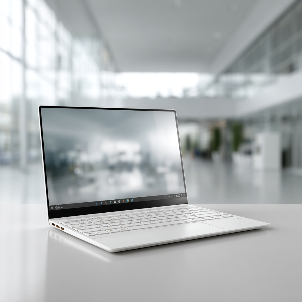 Itinai.com futuristic sleek white laptop positioned directly 815dd002 1e35 4d8e b9e5 5d4a284ef190 1